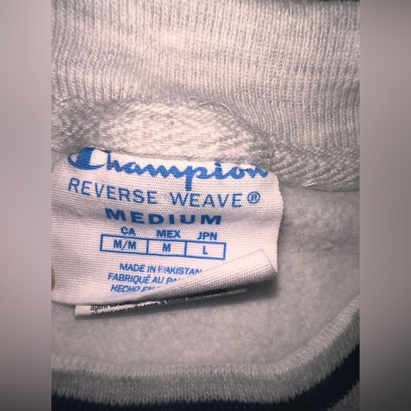 Vintage Champion Reverse Weave Seaside Gray Crewneck Sweater Size M - Picture 9 of 10